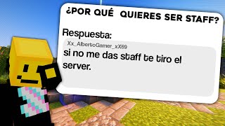 Revisando las POSTULACIONES a STAFF de mi SERVER de Minecraft [upl. by Revorg]