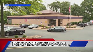 Vote on St Charles library closures delayed after public outcry [upl. by Akeem]