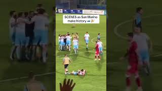 SCENES as San Marino make national football history [upl. by Aikahc]