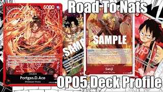 OP05 Fire Fist Portgas D Ace Deck Profile  One Piece Card Game [upl. by Awe]