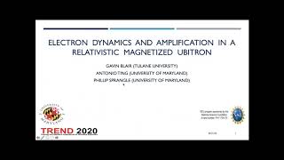 Electron Dynamics Amplification in a Relativistic Magnetized Ubitron Gavin Blair  TREND REU 2020 [upl. by Inoue]