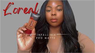 L’Oréal Infallible Pro Matte Foundation  12 days of foundation  Day 2 [upl. by Nairehs]