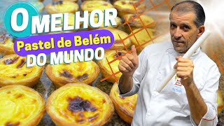 A MELHOR RECEITA DE PASTEL DE NATA  PASTELZINHO DE BELÉM  MASSA FOLHADA CROCANTE [upl. by Sivla]