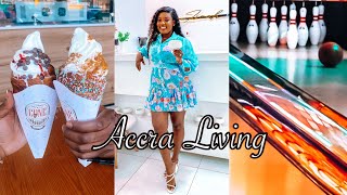 ACCRA LIVING VLOG New Bowling Center In Accra  Candle Party  Places to hangout In Accra [upl. by Neih]