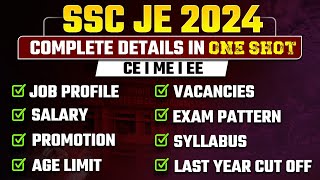 SSC JE 2024  Syllabus  Job Profile  Salary  Promotion  Complete Details in ONE SHOT [upl. by Caterina954]