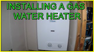 Gas Water Heater Installation Diy Van Conversion 🚐 TTulpe Water Heater LPG Gas✔️ [upl. by Leuas]