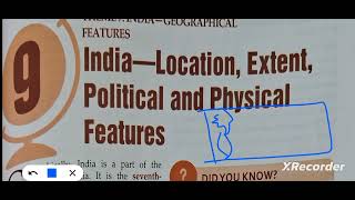 ICSE class 8 geography chapter 9 India Location Extent Political and Physical Features [upl. by Alica805]