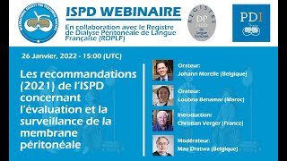 Recommandations 2021 ISPD concernant lévaluation et la surveillance de la membrane péritonéale [upl. by Aeneas]