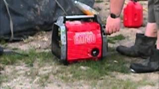 Honda EM650 Generator cold start demo [upl. by Acirne]