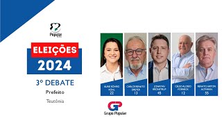 ELEIÇÕES 2024  DEBATE COM CANDIDATOS  PREFEITO DE TEUTÔNIA [upl. by Gairc894]