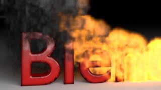 Blender Tutorial Fire Smoke Text Animation [upl. by Ultann117]