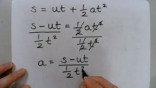 Rearranging SUVAT equations 3 [upl. by Brunhilde]