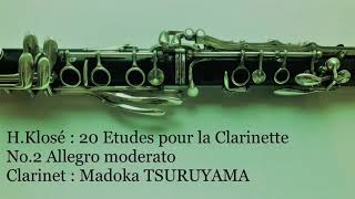 HKlose 20 Etudes pour la Clarinette No2 Allegro moderato [upl. by Esinev]