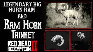 RDR2 Legendary Big Horn Ram Location and Ram Horn Trinket guide  2x Herbs  Red Dead Redemption 2 [upl. by Landers]