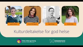 Kulturdeltakelse for god helse [upl. by Myra]