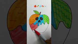 So satisfying creativity 🍎🥕🧊🍉☠️art coloring emojimix youtubeshorts trendingart [upl. by Dulcinea]