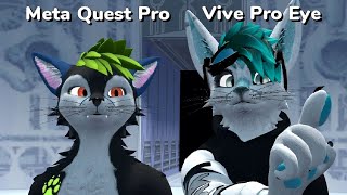 Meta Quest Pro vs Vive Pro Eye Eye and Face Tracking tests [upl. by Oahc]