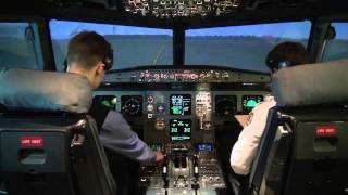 Flying Airbus A320 full flight video from the cockpit part 2  Baltic Aviation Academy [upl. by Martie]