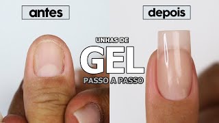 UNHAS DE GEL PASSO A PASSO FÁCIL E RÁPIDO [upl. by Ennazor424]