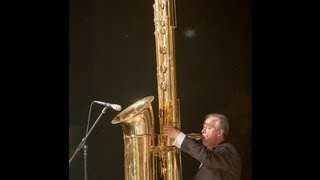 Attilio Berni plays the giant JElle Stainer subcontrabass saxophone [upl. by Gipps]