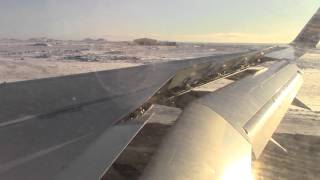 Landing at Keflavik Iceland  February 2016 HD [upl. by Dysart]