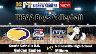 Guerin Catholic vs Noblesville  IHSAA Boys Volleyball  Junior Varsity [upl. by Eibob282]