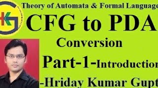 CFG to PDA Part1 Theory of Automata and Formal Languages [upl. by Sliwa]