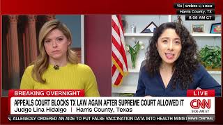 Judge Lina Hidalgo spoke with CNN News anchor Kate Bolduan about SB 4 [upl. by Monda]