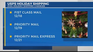 USPS Holiday Shipping Deadlines Released [upl. by Wooster]