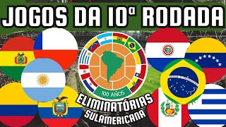 PRÓXIMOS JOGOS DAS ELIMINATÓRIAS 10ª RODADA 1510 [upl. by Ym964]