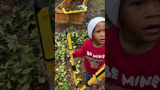 Filling Our Raised Beds Using the Hugelkultur Method familyvlog blackmarriage urbangarden [upl. by Nallij944]