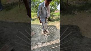 Hardworking man bamboo basket village shorts streetfood viralvideo trending [upl. by Enaelem]