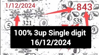 Thai Lottery 100 3up Single digit open 16122024  Non Miss 3up Single digit open 161224 [upl. by Winchell15]