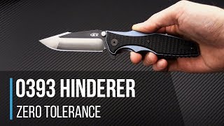 Zero Tolerance 0393 Hinderer Design Flipper Overview [upl. by Inalel732]