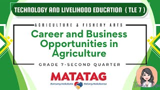 TLE 7 MATATAG CURRICULUM LESSON 2ND QTRCAREER AND BUSINESS OPPORTUNITIES IN AGRICULTURE [upl. by Atnoled]