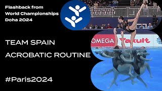 Paris 2024 Olympic Bronze Medalist Team Spain Routine from World Championships [upl. by Allehs]