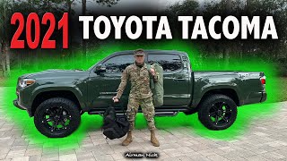 2021 TOYOTA TACOMA TRD SPORT ARMY GREEN  2021 TOYOTA TACOMA TRUCK OVERVIEW [upl. by Ordnazil949]