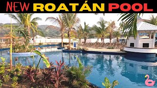 Roatán Honduras Cruise Port POOL TOUR New Pool in Coxen Hole [upl. by Braynard]