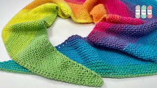 Knit a Super Quick amp Easy Asymmetrical Shawl [upl. by Aissirac760]