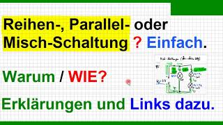 Reihenschaltung Parallelschaltung Mischschaltung gemischte Schaltung von Widerständen  einfach [upl. by Hazeefah]