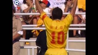 Gheorghe Hagi Goal  World Cup 1994  Group A  Colombia  Romania 13  34 [upl. by Elledoj]