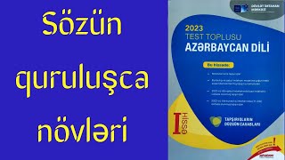 Sözün quruluşca növləri Azərbaycan dili test toplusu [upl. by Shari]