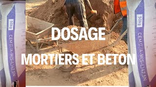 Astuces maçonnerie  Dosage en ciment des mortiers et des bétons dans les bâtiments [upl. by Ahsam]