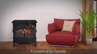 Stockbridge Gloos Black OptiMyst Stove from Dimplex [upl. by Calbert488]