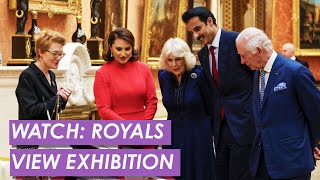 WATCH The Emir of Qatar Views Royal Collection in Buckingham Palace [upl. by Zilla]