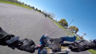 Polini GP3 Reverse chasing Honda Grom [upl. by Niveb]