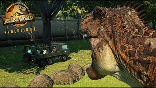 Building a TARBOSAURUS EXHIBIT  Jurassic World Evolution 2 build [upl. by Arakawa]