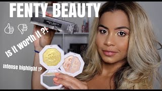 Fenty Beauty Review Swatches Try on Haul [upl. by Neirual]