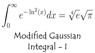 Gaussian Like Integral of Type  I  1 [upl. by Yllom]