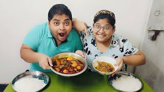 Special mazedaar andaa curry ufffff 🤤🤤😋 maza hi aa gya baigan aalu ke sath anda curry [upl. by Andrea]